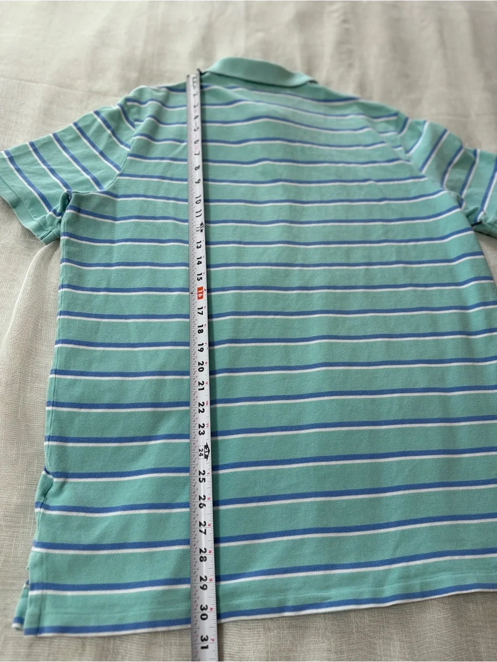 Ralph Lauren Mint Green Polo with Navy & White Stripes